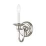 6_Cranford 5-in W 1-Light Brushed Nickel Candle Wall Sconce more views