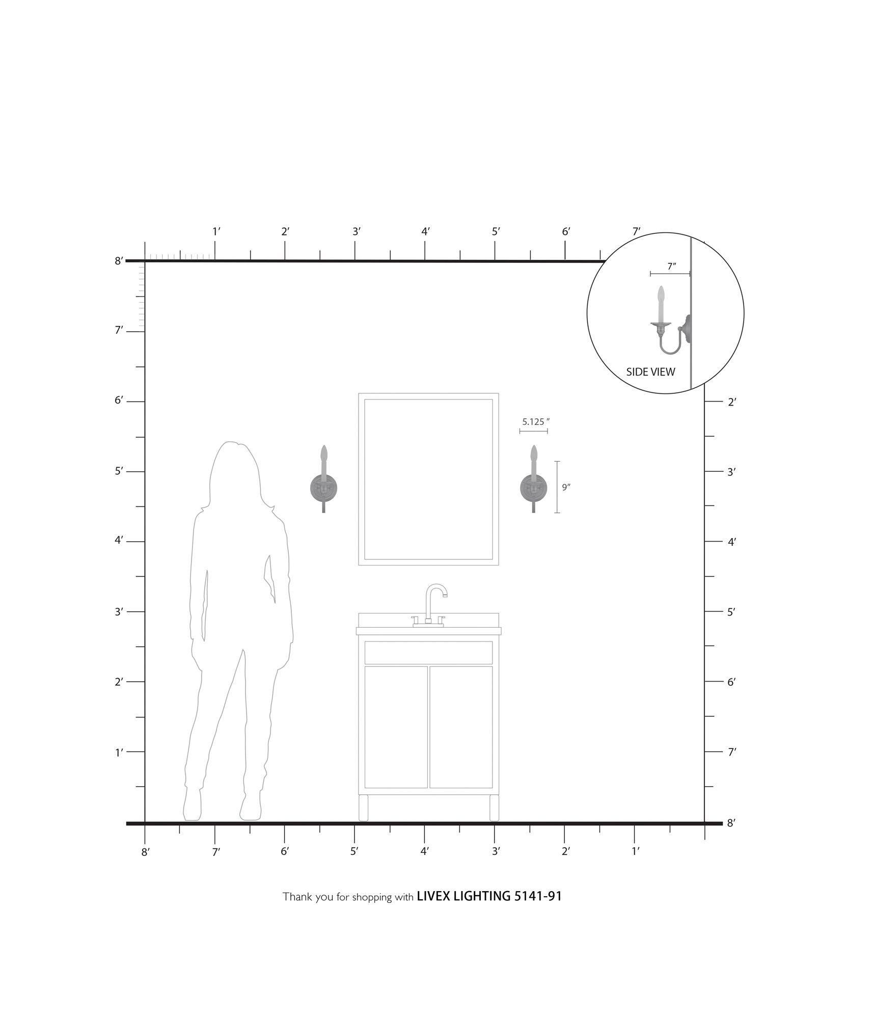 Cranford 5-in W 1-Light Brushed Nickel Candle Wall Sconce