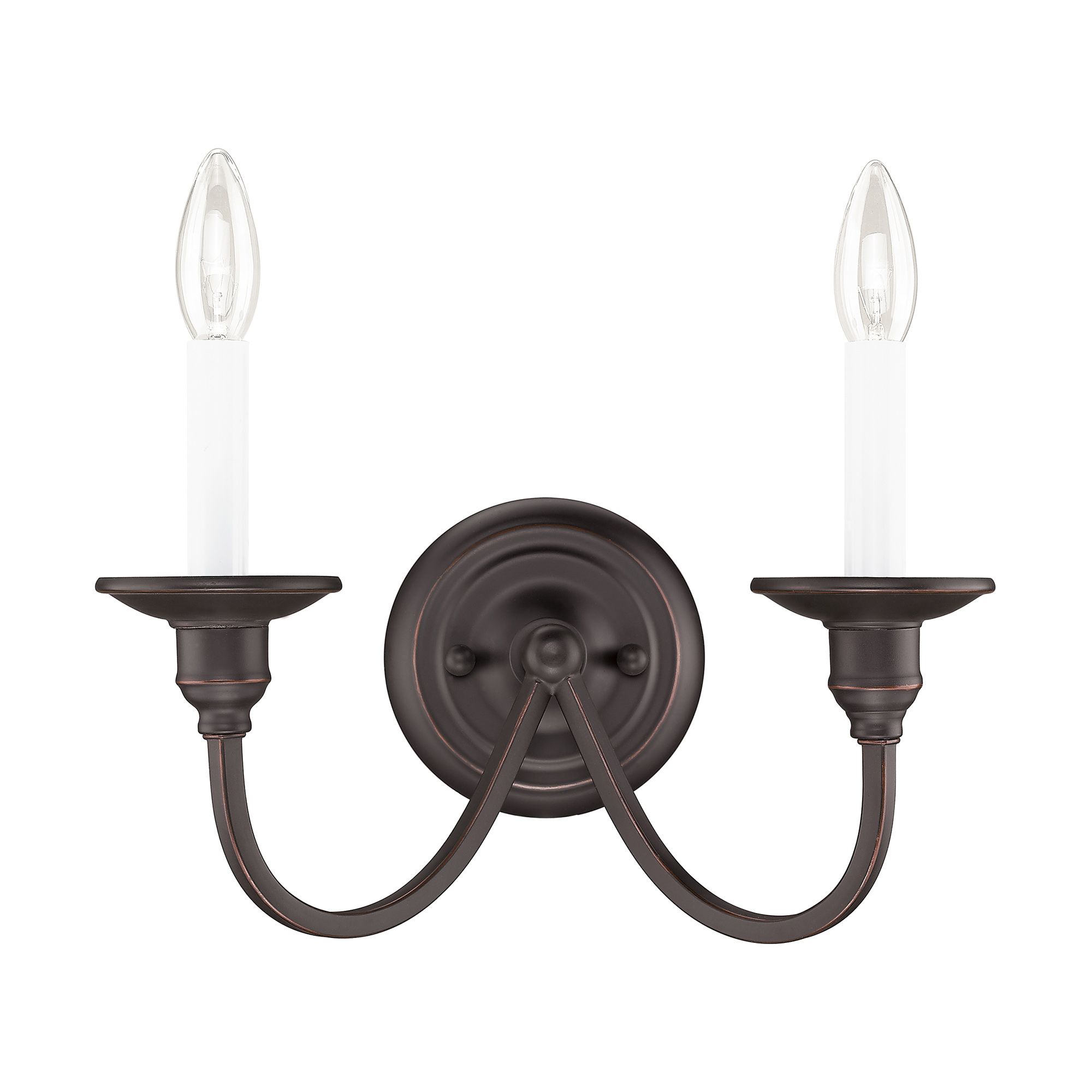 Image 3 Cranford 9" H Hand-Applied Olde Bronze 2-Light Wall Sconce more views