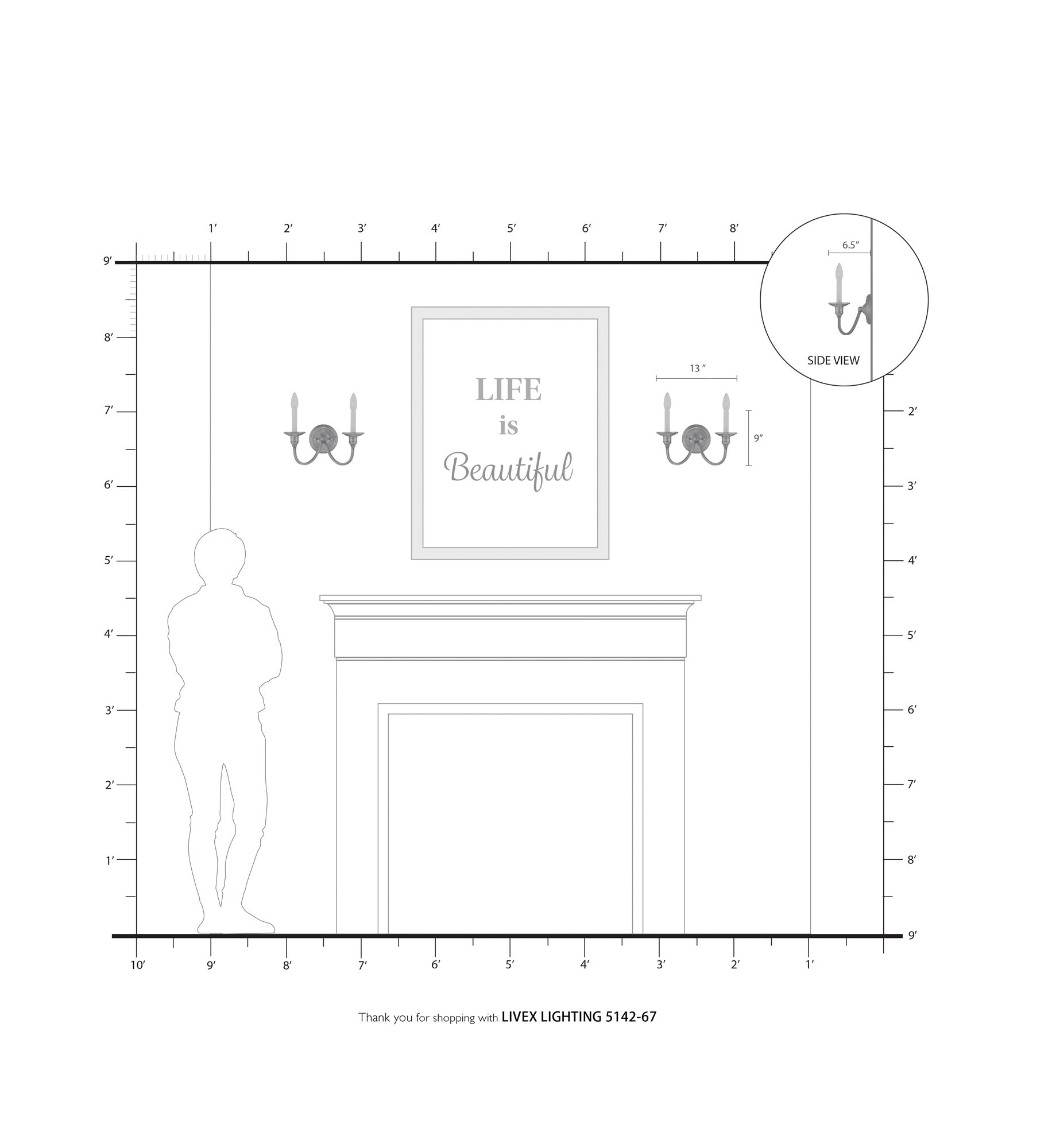 Image 7 Cranford 9" H Hand-Applied Olde Bronze 2-Light Wall Sconce more views