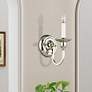 Cranford 9" High Polished Nickel Wall Sconce