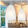 Thumbnail3 of Crash - 3-Light Island Pendant - Matte Nickel Finish - White Glass Shade more views