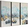 Crashing Waves 48" High 3-Piece Framed Canvas Wall Art Set