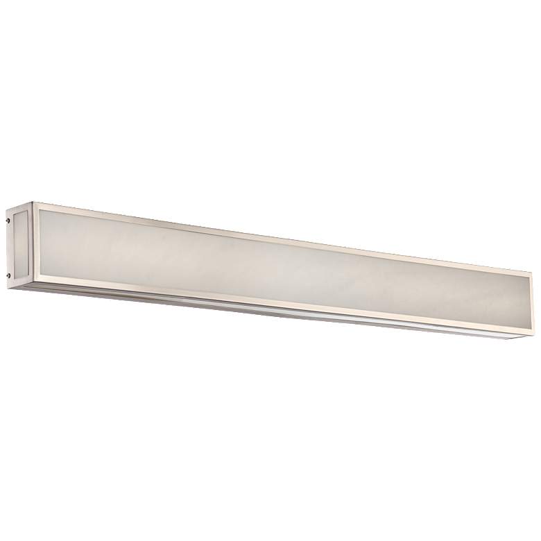Image 1 Crate; 36".; Vanity w/ Gray Marbleized Acrylic; Brushed Nickel Finish