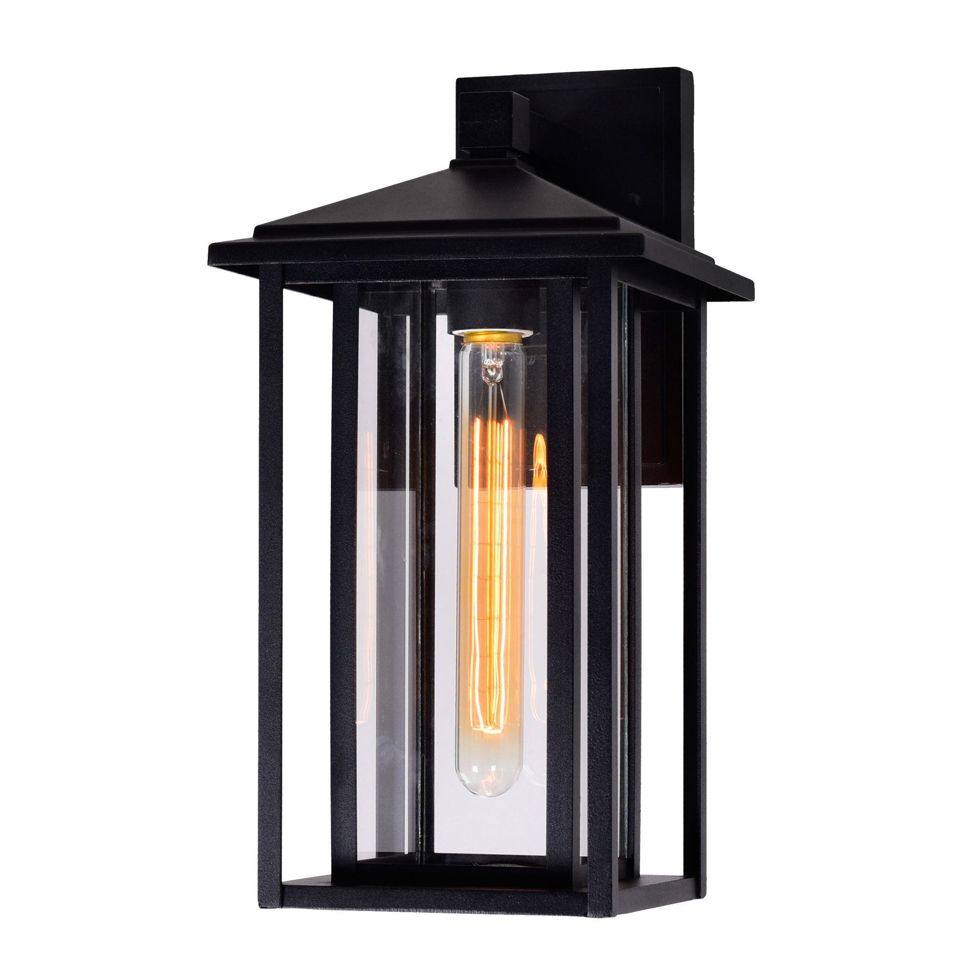 Image 2 Crawford 1 Light 7in Black Outdoor Wall Light more views