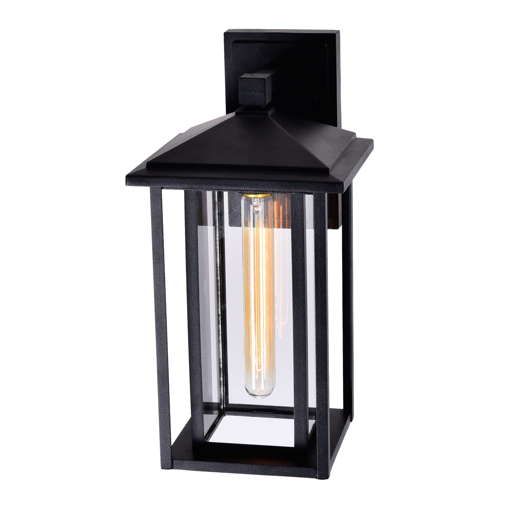 Image 3 Crawford 1 Light 7in Black Outdoor Wall Light more views