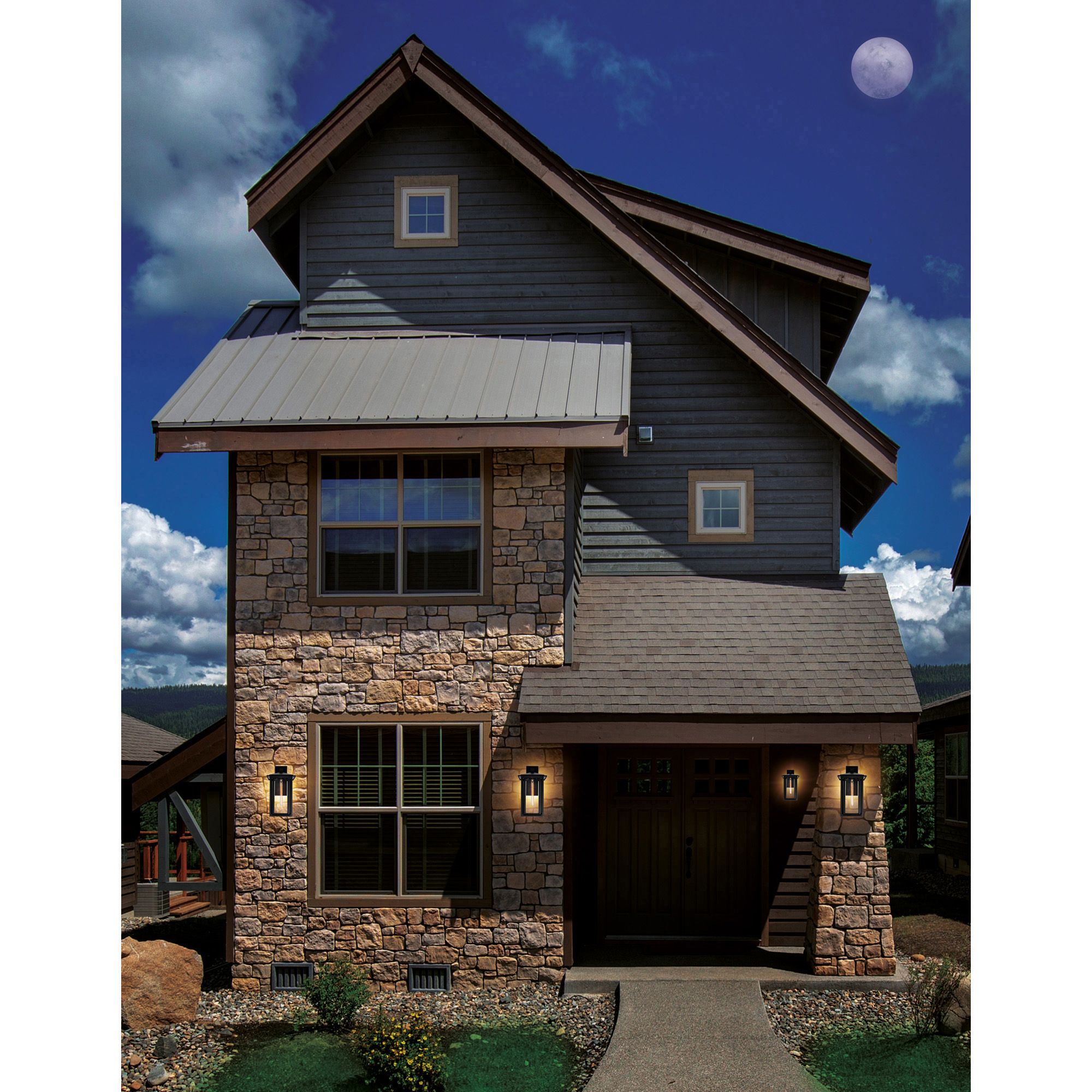 Image 6 Crawford 1 Light 7in Black Outdoor Wall Light more views