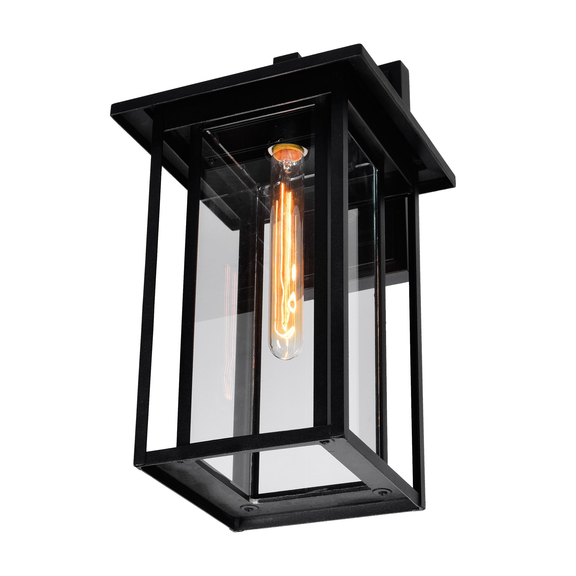 Image 2 Crawford 1 Light 9in Black Outdoor Wall Light more views