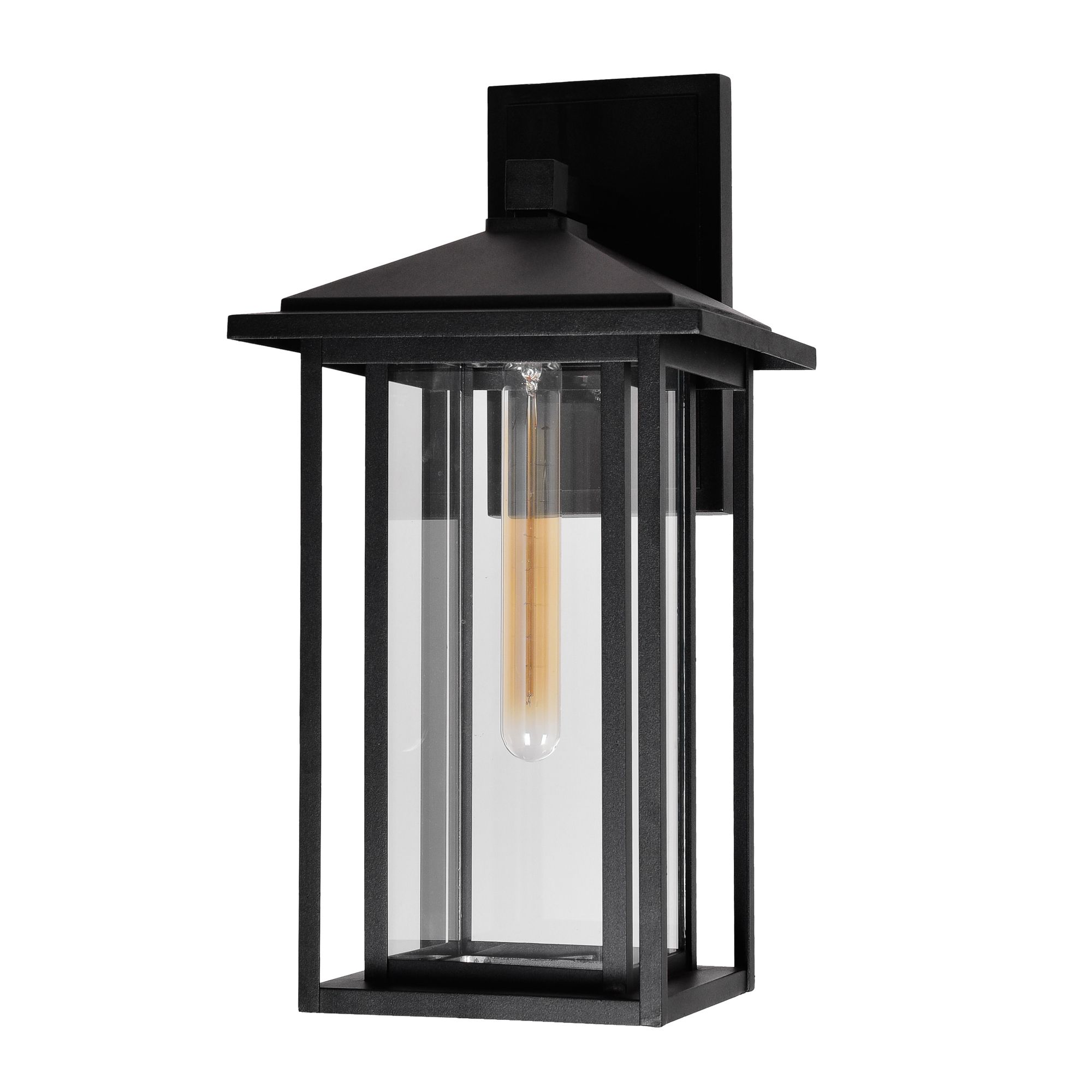 Image 5 Crawford 1 Light 9in Black Outdoor Wall Light more views