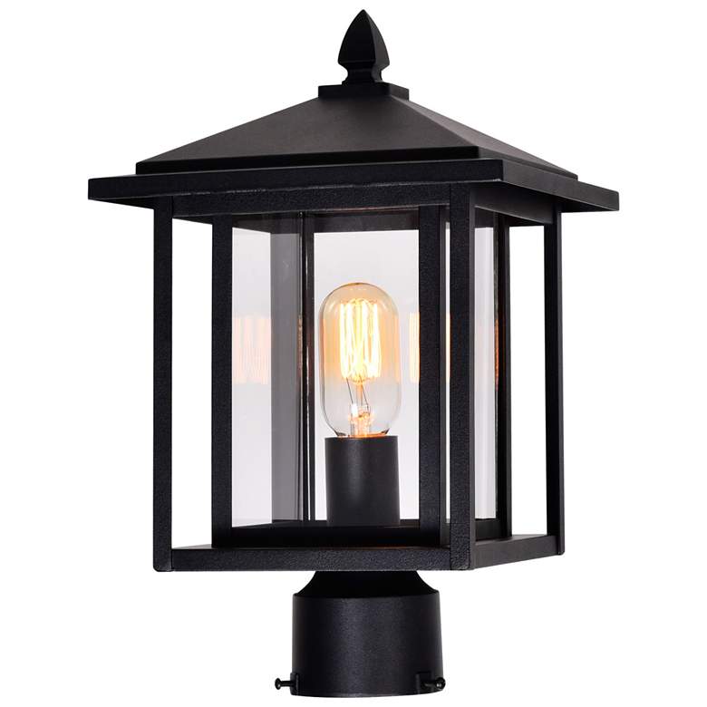 Image 1 Crawford 1 Light Black Outdoor Lantern Head