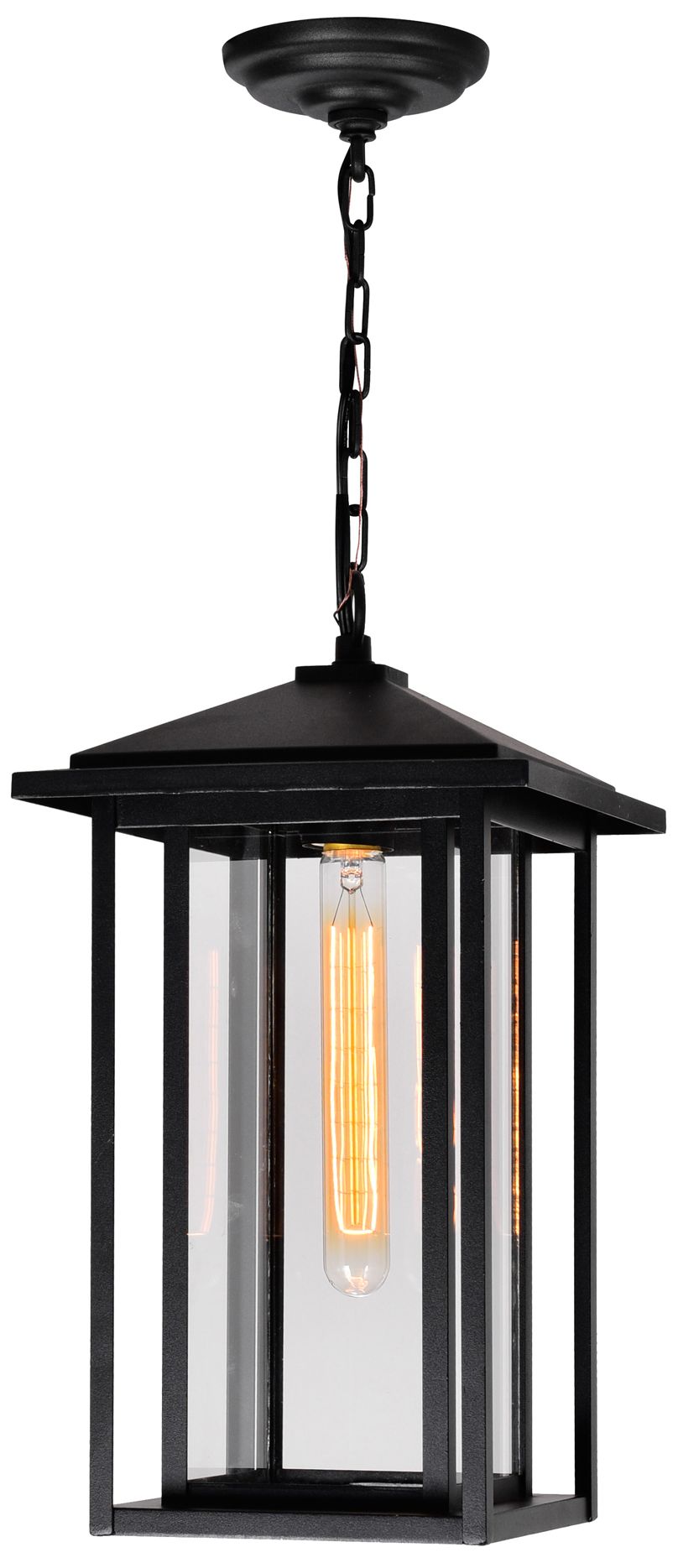Crawford 1 Light Black Outdoor Pendant
