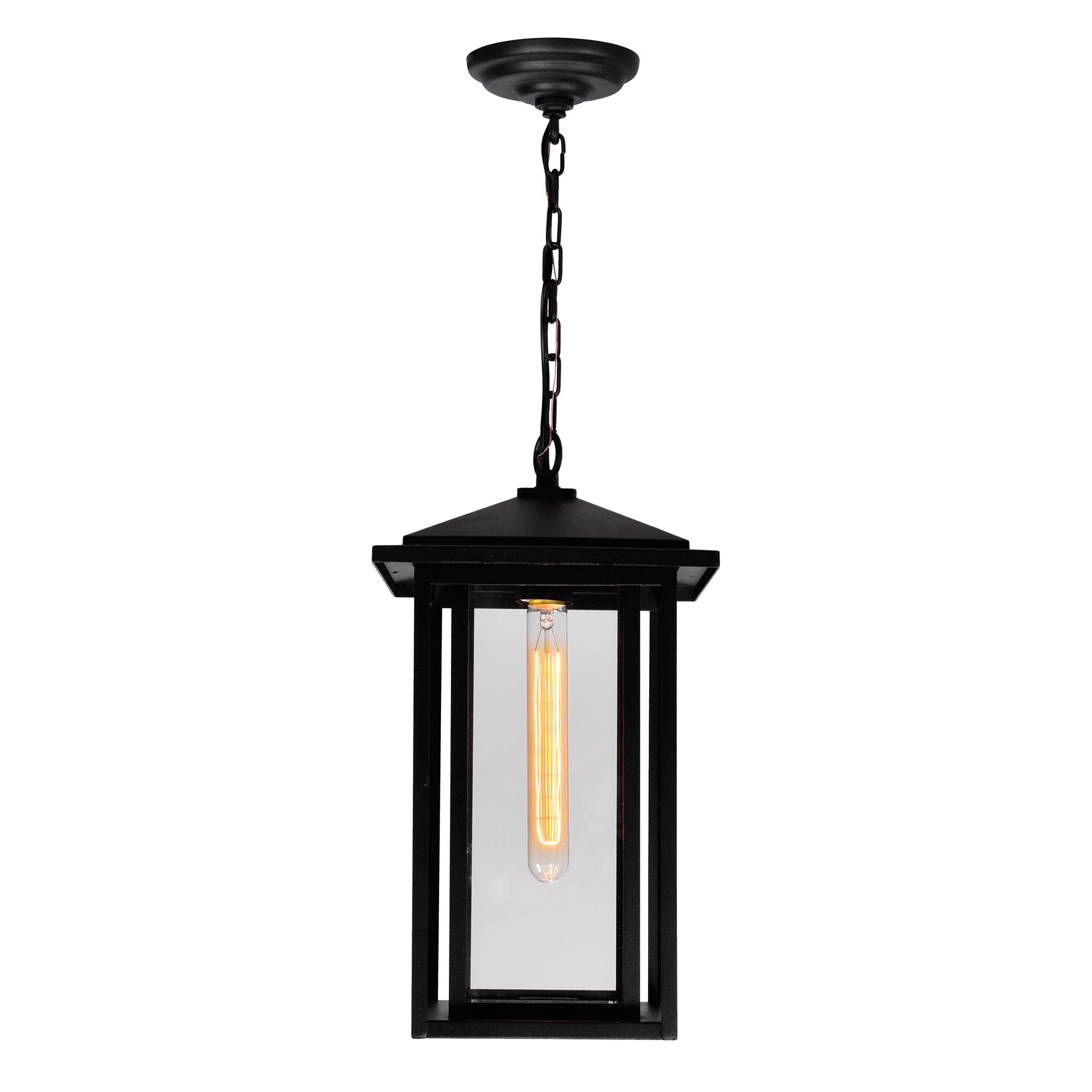 Image 4 Crawford 1 Light Black Outdoor Pendant more views