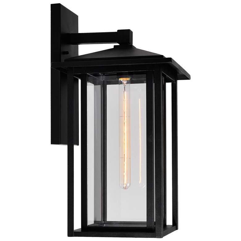 Image 1 Crawford 1 Light Black Outdoor Wall Light