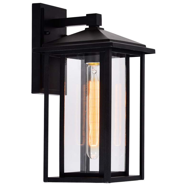 Image 1 Crawford 1 Light Black Outdoor Wall Light