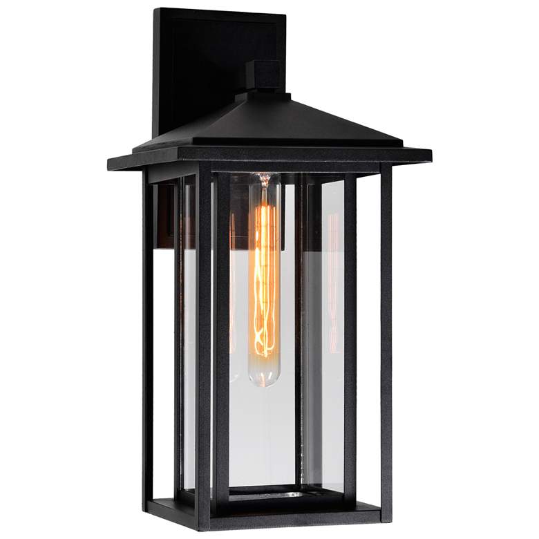 Image 1 Crawford 1 Light Black Outdoor Wall Light