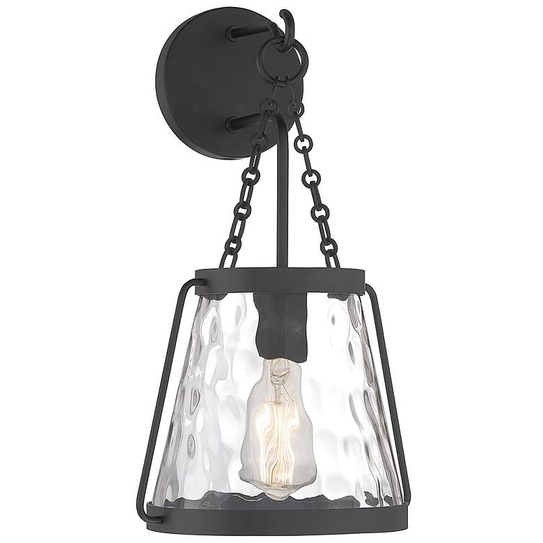 Image 1 Crawford 1-Light Wall Sconce in Matte Black