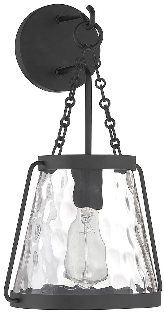 Image 2 Crawford 1-Light Wall Sconce in Matte Black more views