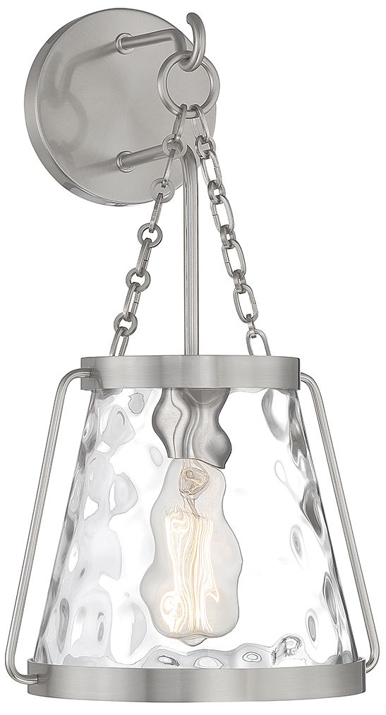 Crawford 1-Light Wall Sconce in Satin Nickel