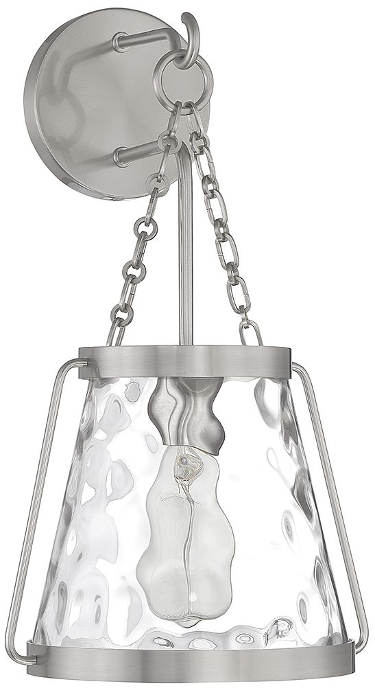 Image 2 Crawford 1-Light Wall Sconce in Satin Nickel more views