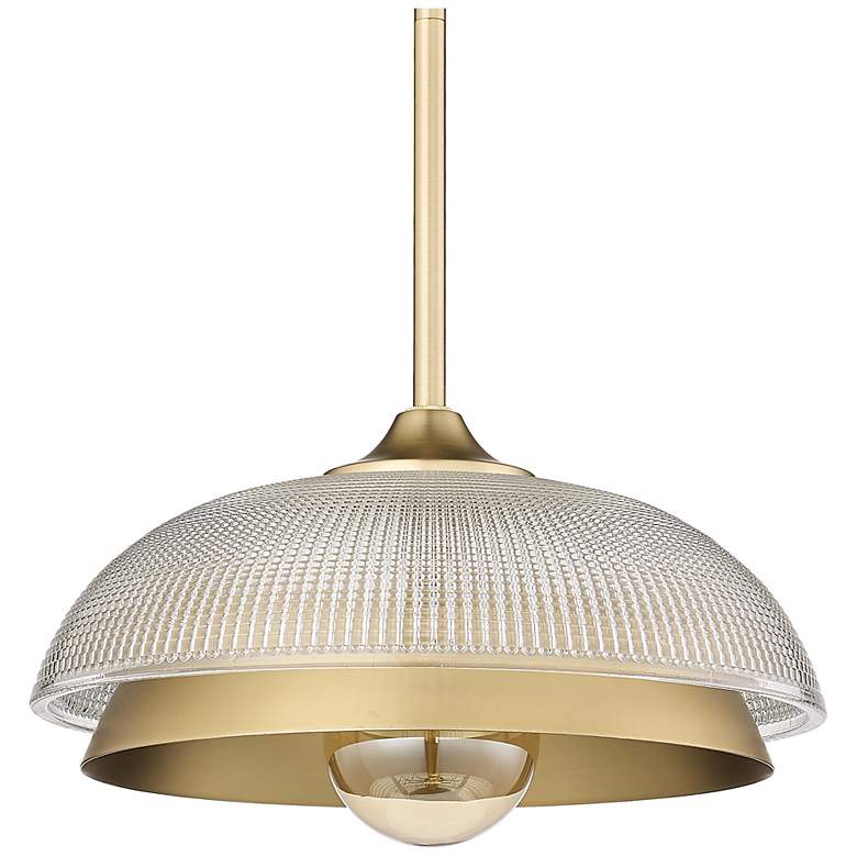 Image 2 Crawford 11.75" Wide 1-Light Champagne Bronze Mini Pendant with Prism