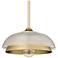 Crawford 11.75" Wide 1-Light Champagne Bronze Mini Pendant with Prism 