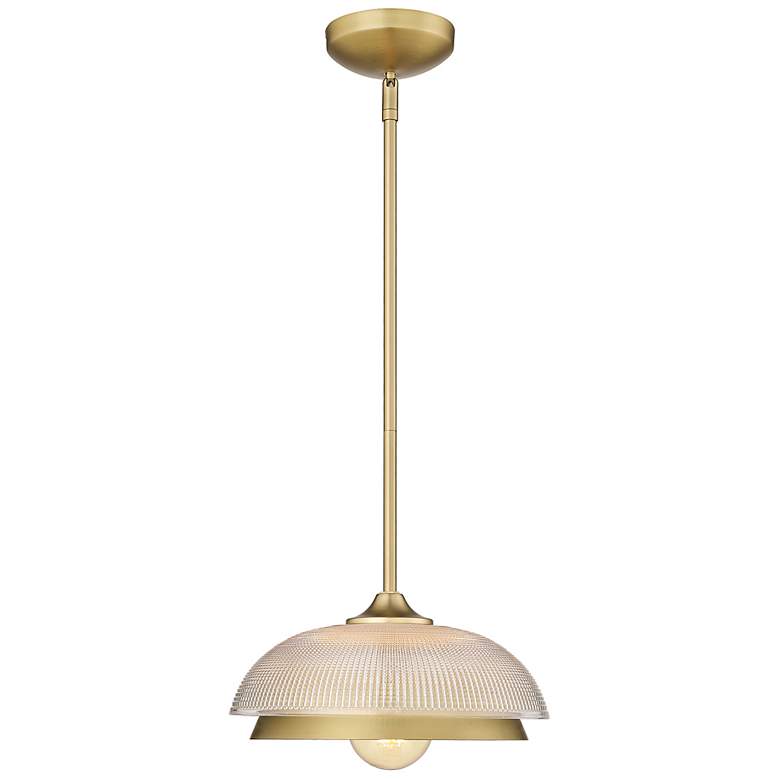 Image 3 Crawford 11.75" Wide 1-Light Champagne Bronze Mini Pendant with Prism more views