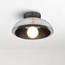 1_Crawford 11.75" Wide 1-Light Matte Black Flush Mount with Retro Prism
