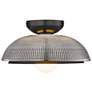 6_Crawford 11.75" Wide 1-Light Matte Black Flush Mount with Retro Prism more views