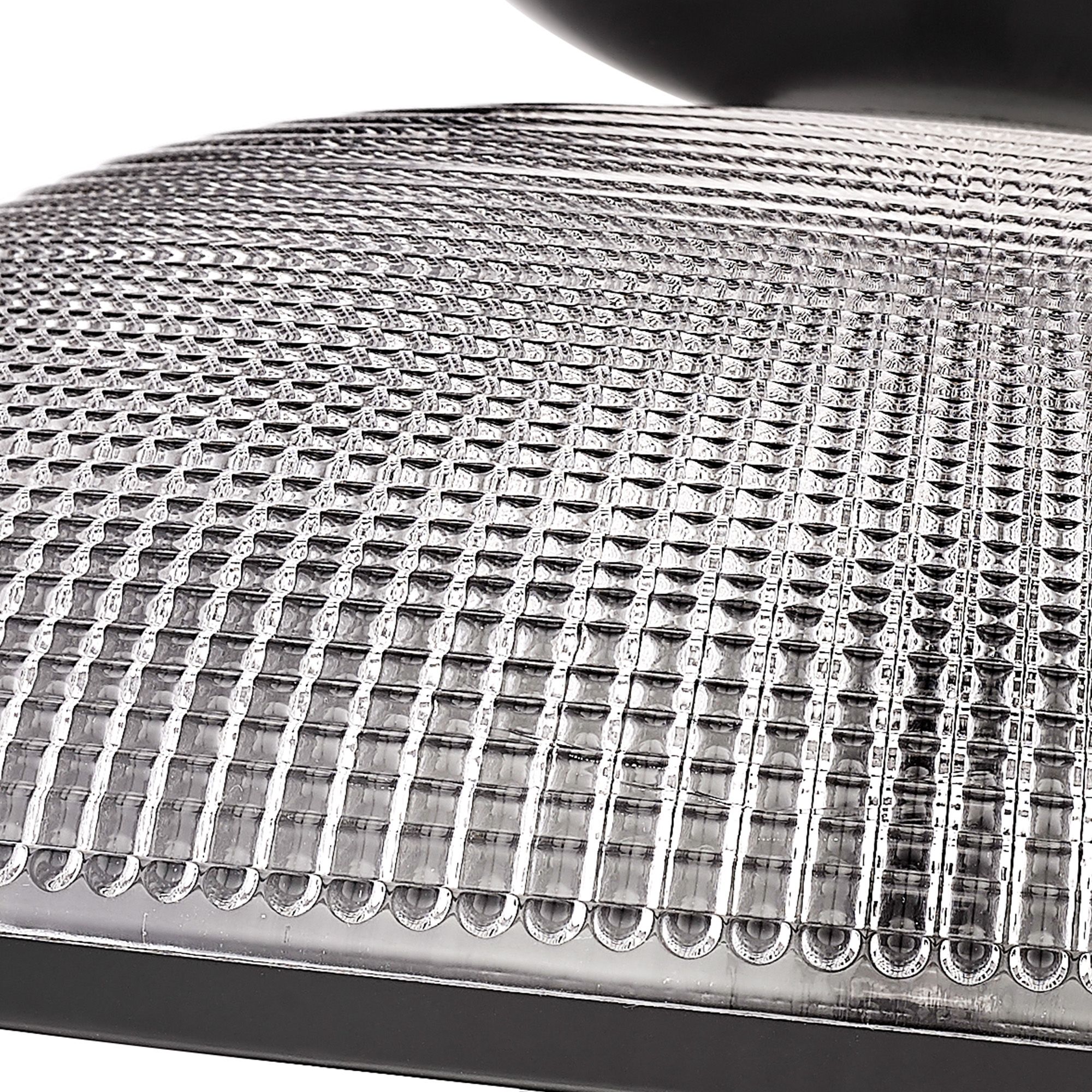 Crawford 11.75" Wide 1-Light Matte Black Flush Mount with Retro Prism