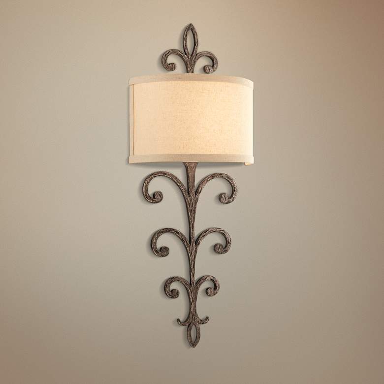Image 1 Crawford 11 inch Wide Cottage Bronze Wall Sconce