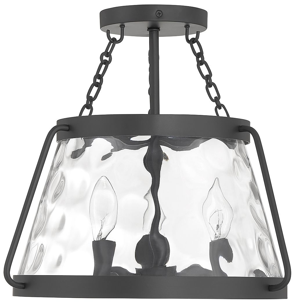 Image 2 Crawford 3-Light Ceiling Light in Matte Black more views
