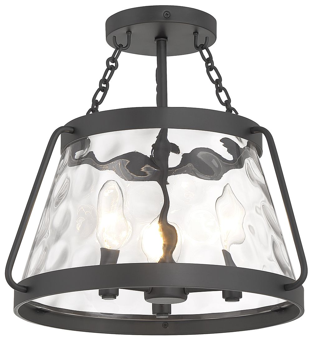 Image 3 Crawford 3-Light Ceiling Light in Matte Black more views
