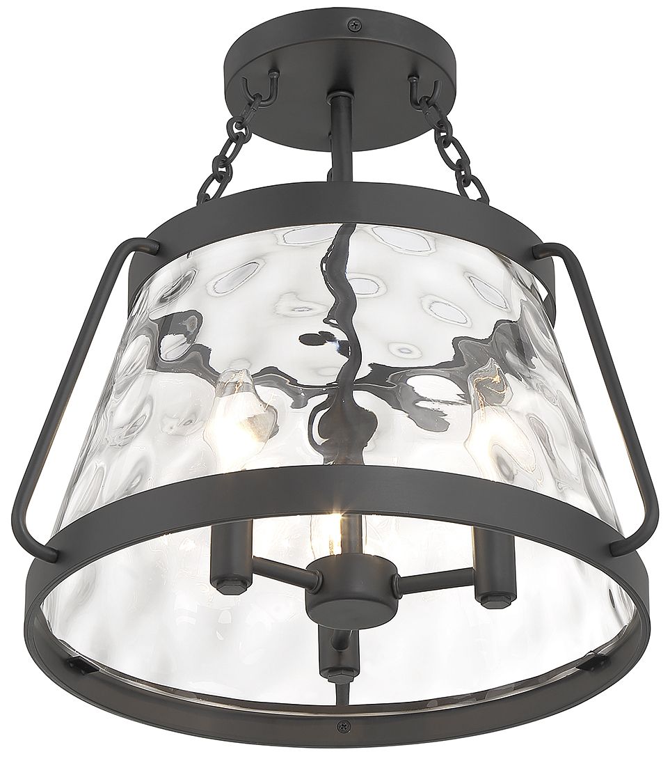 Image 4 Crawford 3-Light Ceiling Light in Matte Black more views