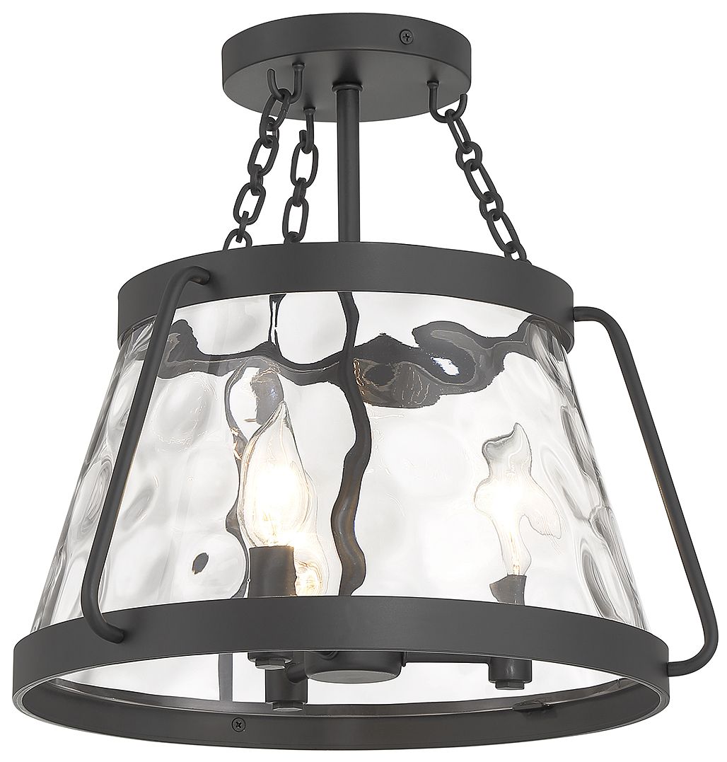 Image 5 Crawford 3-Light Ceiling Light in Matte Black more views