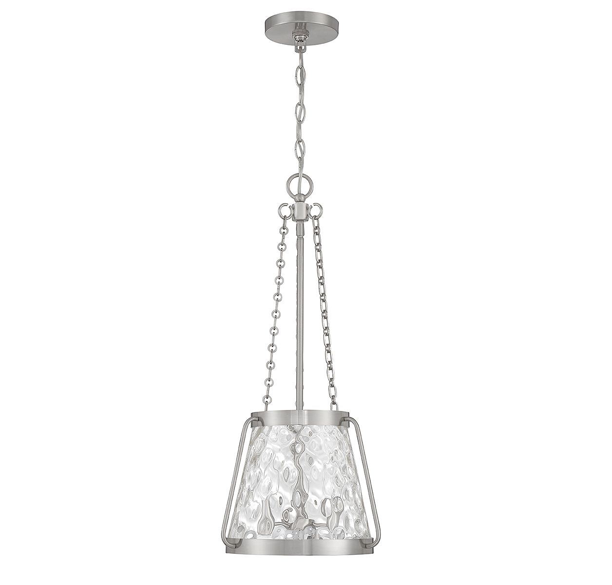 Image 2 Crawford 3-Light Pendant in Satin Nickel more views