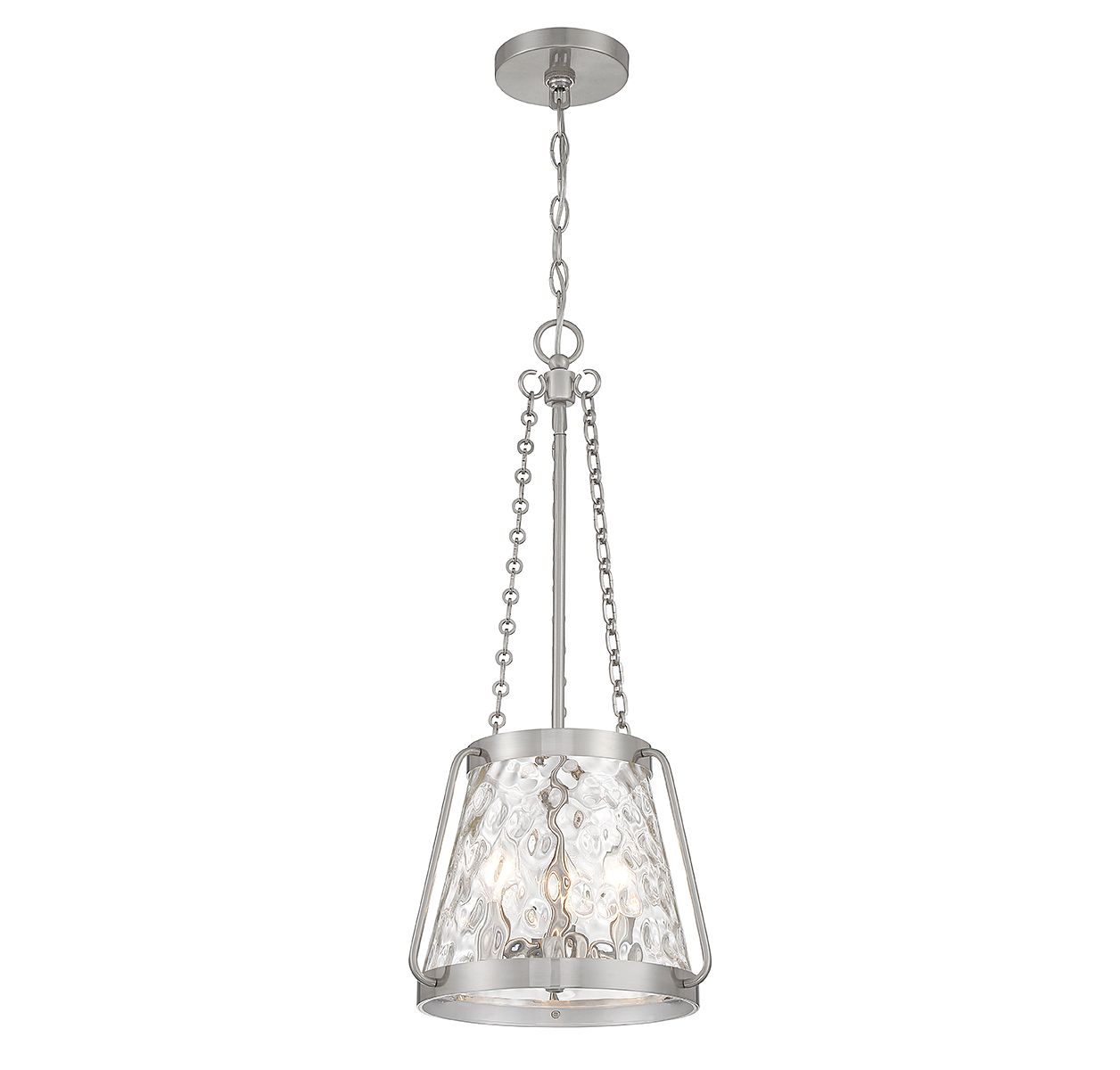 Image 3 Crawford 3-Light Pendant in Satin Nickel more views