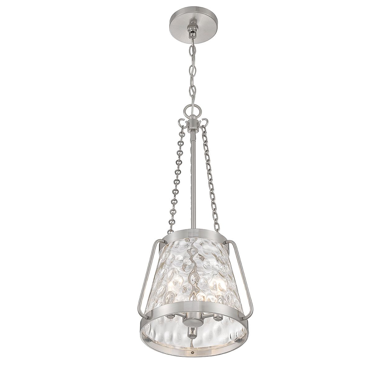 Image 4 Crawford 3-Light Pendant in Satin Nickel more views