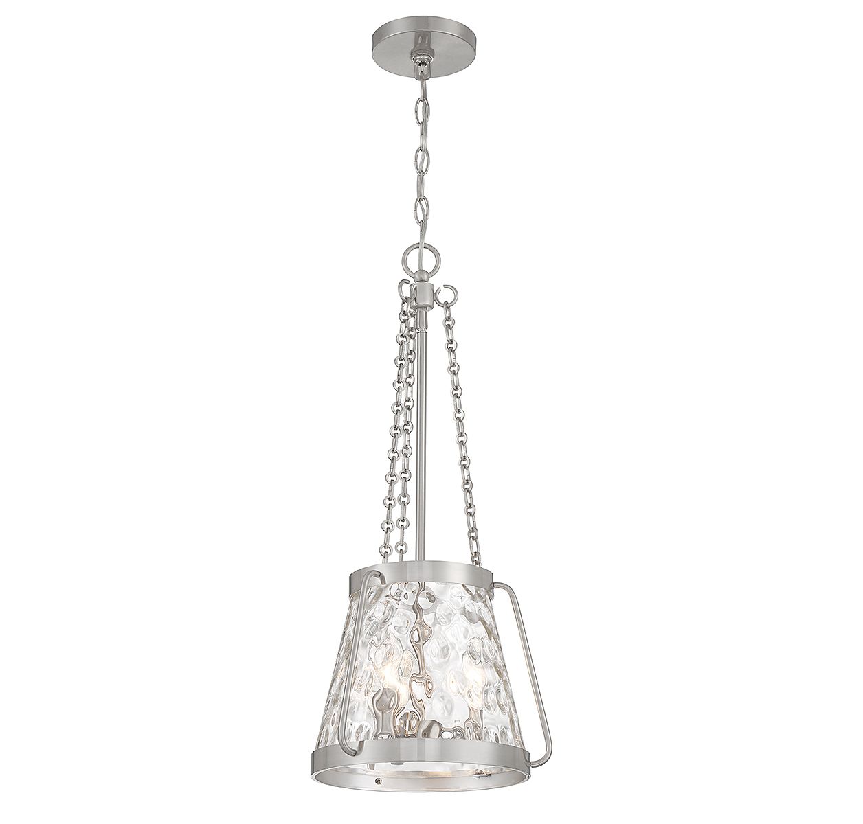 Image 5 Crawford 3-Light Pendant in Satin Nickel more views