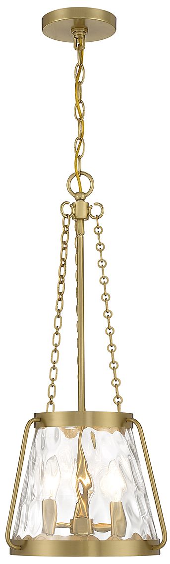 Crawford 3-Light Pendant in Warm Brass