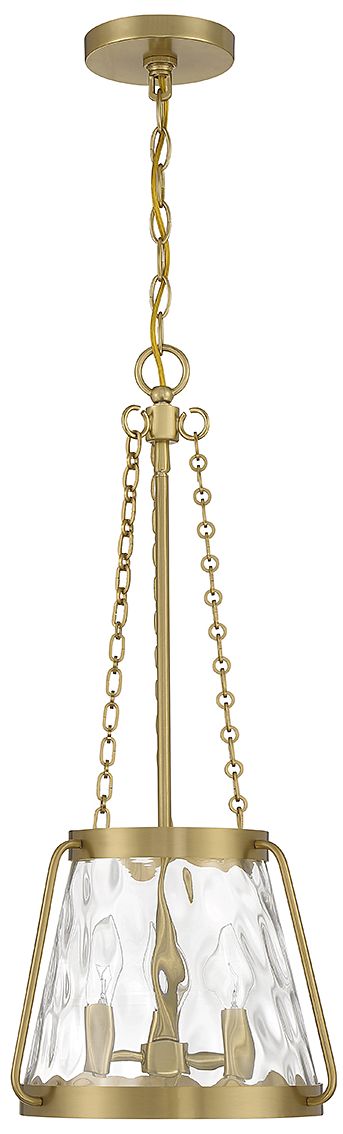 Image 2 Crawford 3-Light Pendant in Warm Brass more views