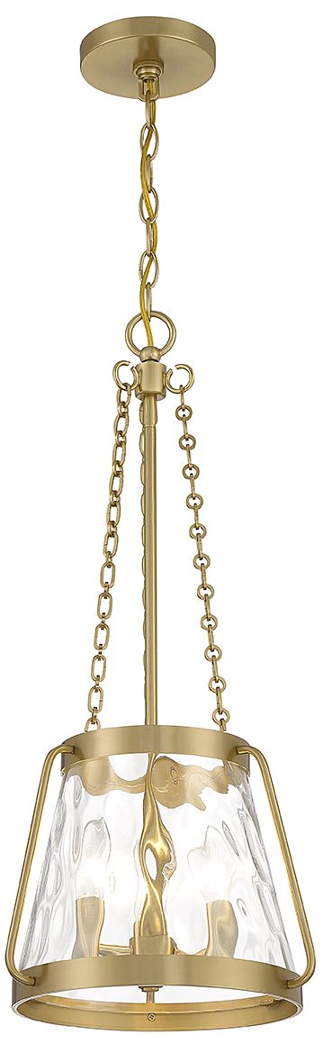 Image 3 Crawford 3-Light Pendant in Warm Brass more views