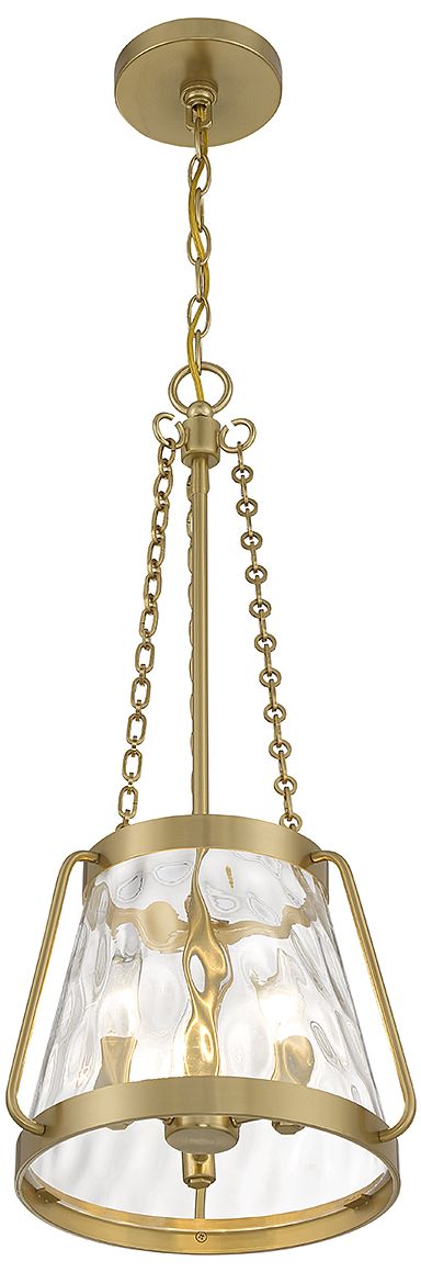 Image 4 Crawford 3-Light Pendant in Warm Brass more views
