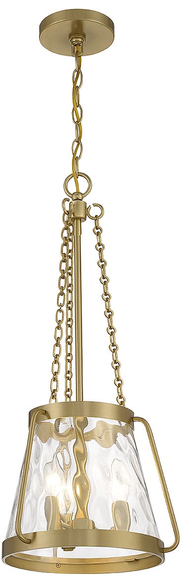 Image 5 Crawford 3-Light Pendant in Warm Brass more views