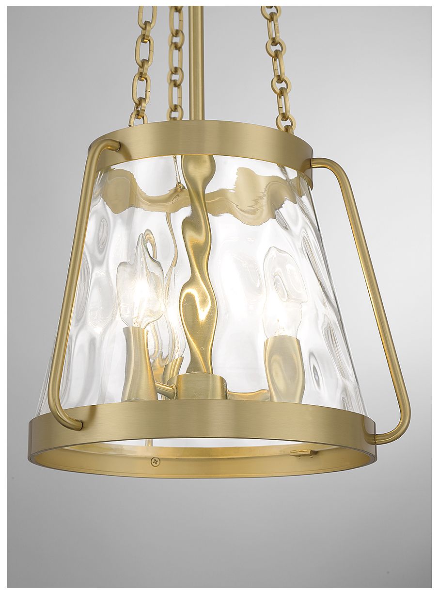 Image 6 Crawford 3-Light Pendant in Warm Brass more views