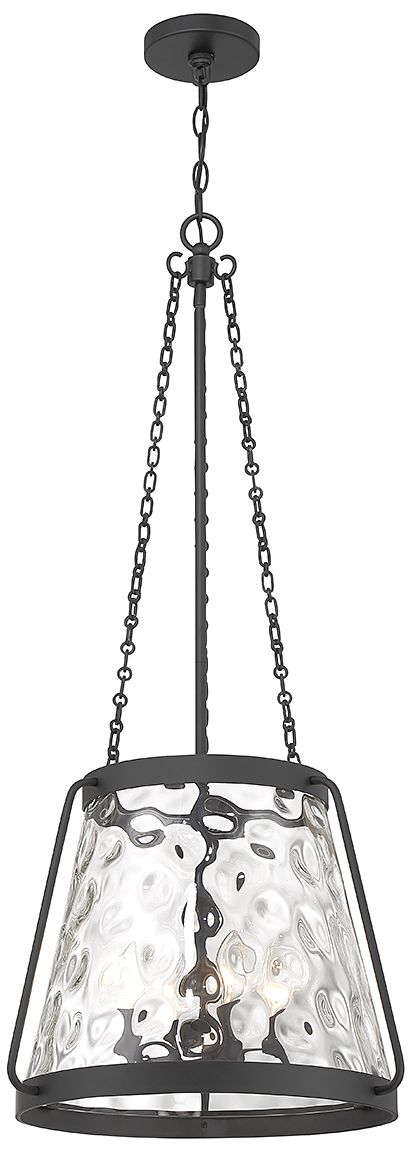 Image 3 Crawford 4-Light Pendant in Matte Black more views