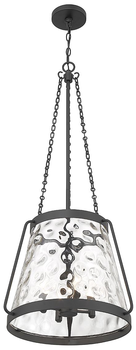Image 4 Crawford 4-Light Pendant in Matte Black more views