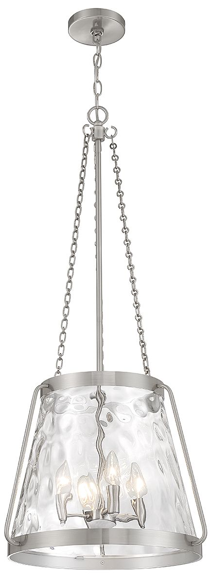 Image 3 Crawford 4-Light Pendant in Satin Nickel more views