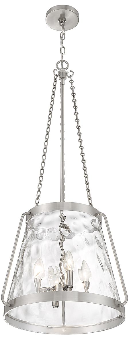 Image 4 Crawford 4-Light Pendant in Satin Nickel more views