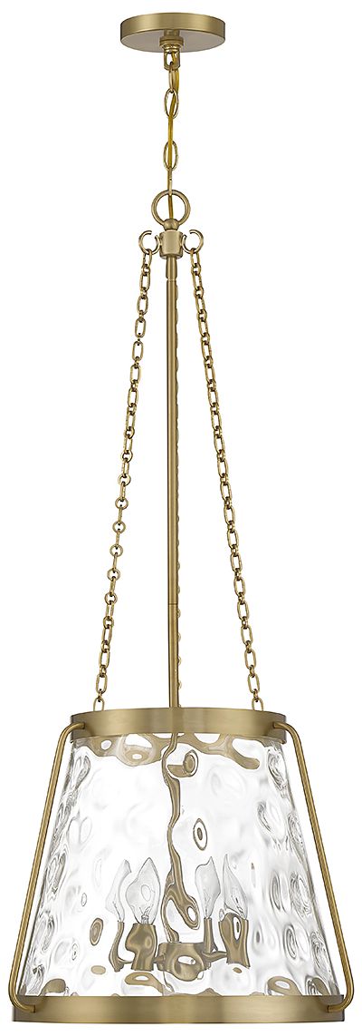 Image 2 Crawford 4-Light Pendant in Warm Brass more views