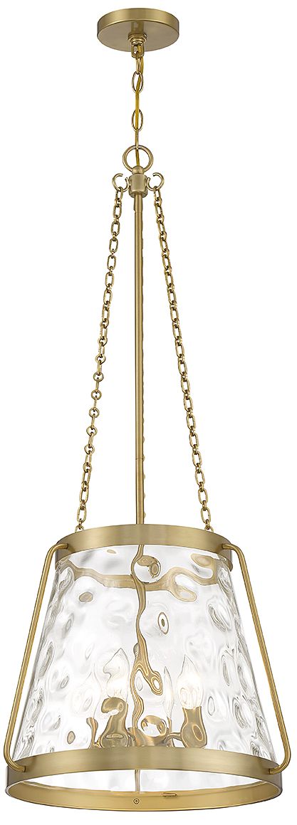 Image 3 Crawford 4-Light Pendant in Warm Brass more views